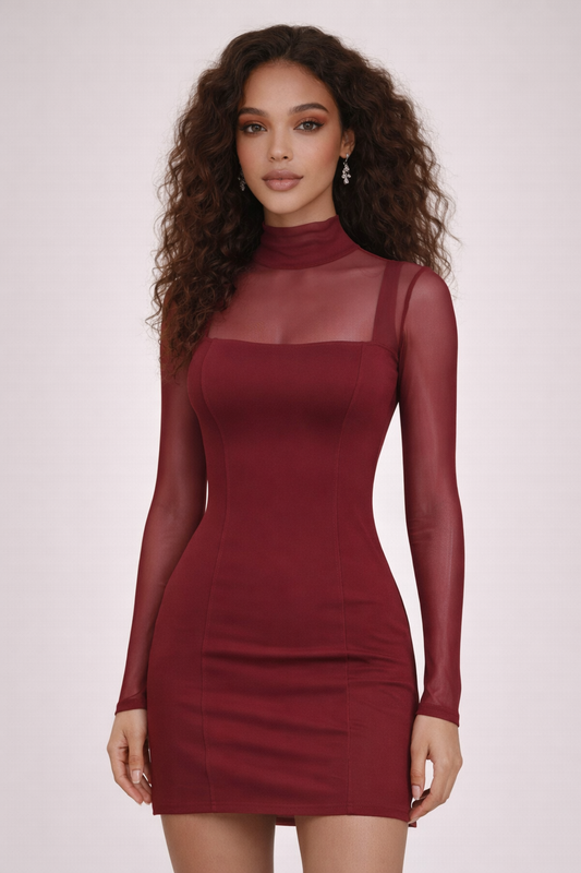 Eloise Minikleid mit Mesh-Einsatz