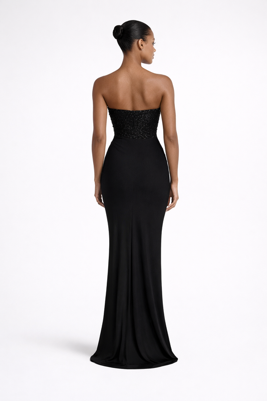 SERAPHINE DRESS — Strapless Corset Maxi