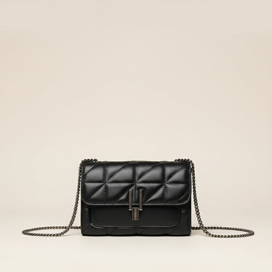 DELACROIX BAG — Quilted Chain-Strap Crossbody with H-Lock