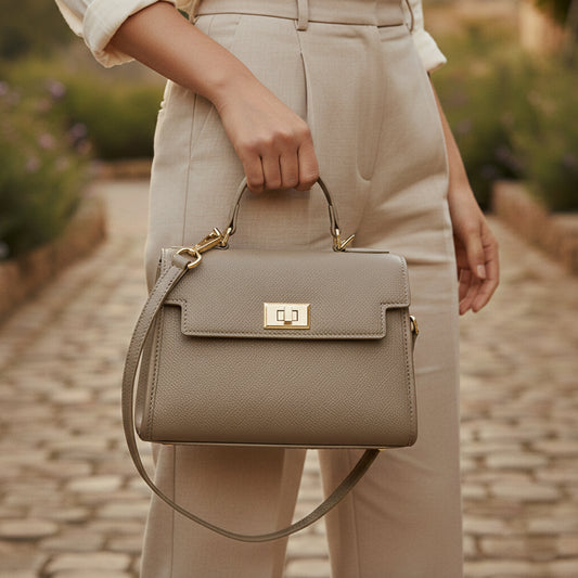 LAURENT BAG — Structured Top-Handle Crossbody