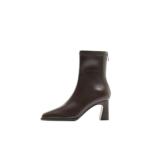COPENHAGEN BOOT — Square-Toe Chelsea with Sculptural Heel