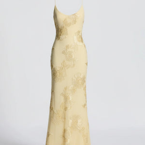 AURELIE MAXI — Floral Embroidered Evening Dress