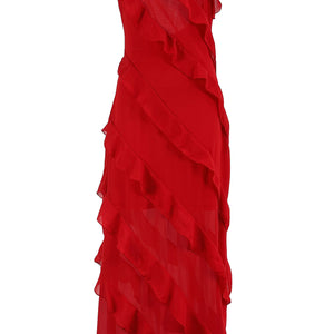 Solea Ruffle Chiffon Maxi Dress