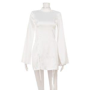 Monroe Satin Cape Mini Dress