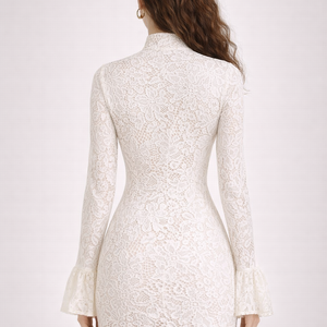 Delilah Lace Keyhole Mini Dress