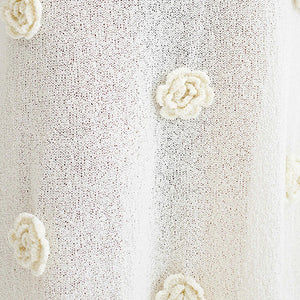 Strandkleid Damen Gestrickte Schwimmende Blumen Badeanzug Bluse