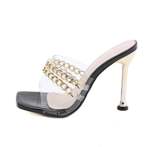 THE SORA HEEL — Chain Detail Mule