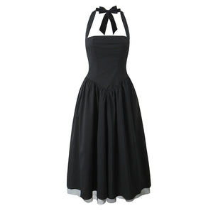 AMOUR DRESS — Backless Mesh Midi Dress
