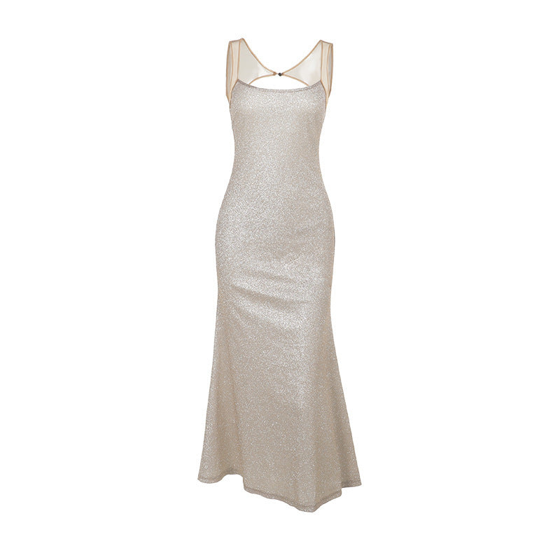 PORTOFINO GOWN — Sequin Backless Slip Dress