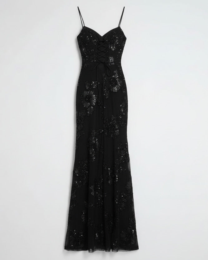 AURELIE MAXI — Floral Embroidered Evening Dress