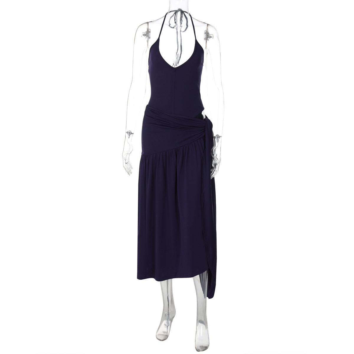 Santorini Halter Wrap Maxi Dress