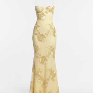 AURELIE MAXI — Floral Embroidered Evening Dress
