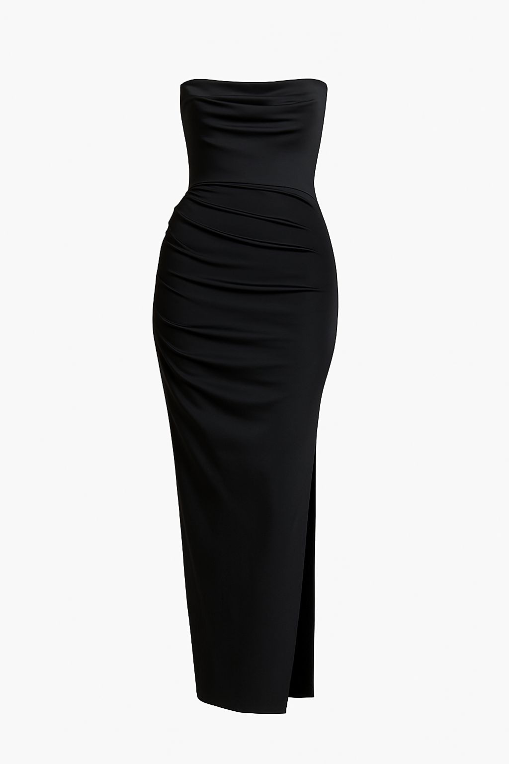 THE LUNA SATIN SPLIT GOWN