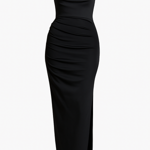 THE LUNA SATIN SPLIT GOWN