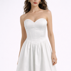 CELESTE DRESS — Corset Mini with Lace-Up Back