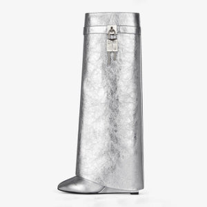 THE AXIS BOOT — Knee-High Wedge Boot with Side Zip