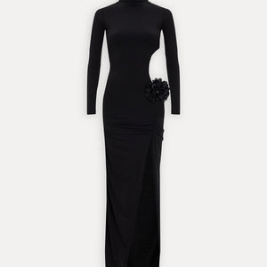 Camelia Gown — High-Neck Long Sleeve Maxi Dress