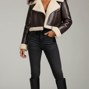 The Mara Cropped Shearling Jacket