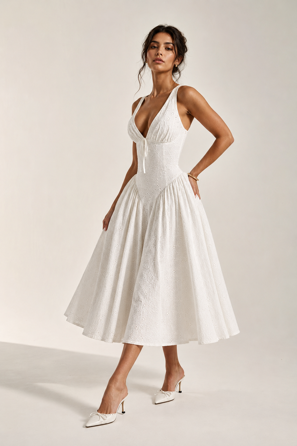 Aurelia Eyelet Midi Dress