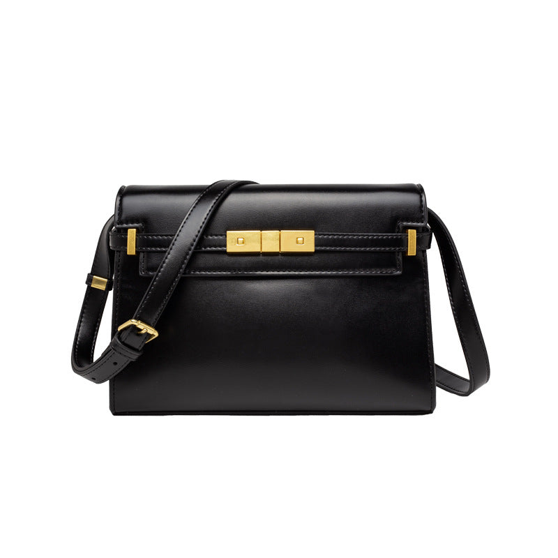 MARSEILLE BAG — Structured Shoulder Bag with Lock Hardware