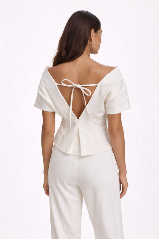 Elara Draped Back Top