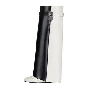 THE AXIS BOOT — Knee-High Wedge Boot with Side Zip