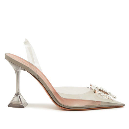 LUCENT HEEL — Sculpted Crystal Mule