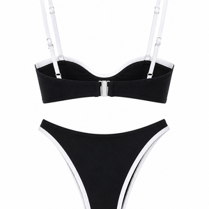 Black & White Underwire Contrast Bikini Set
