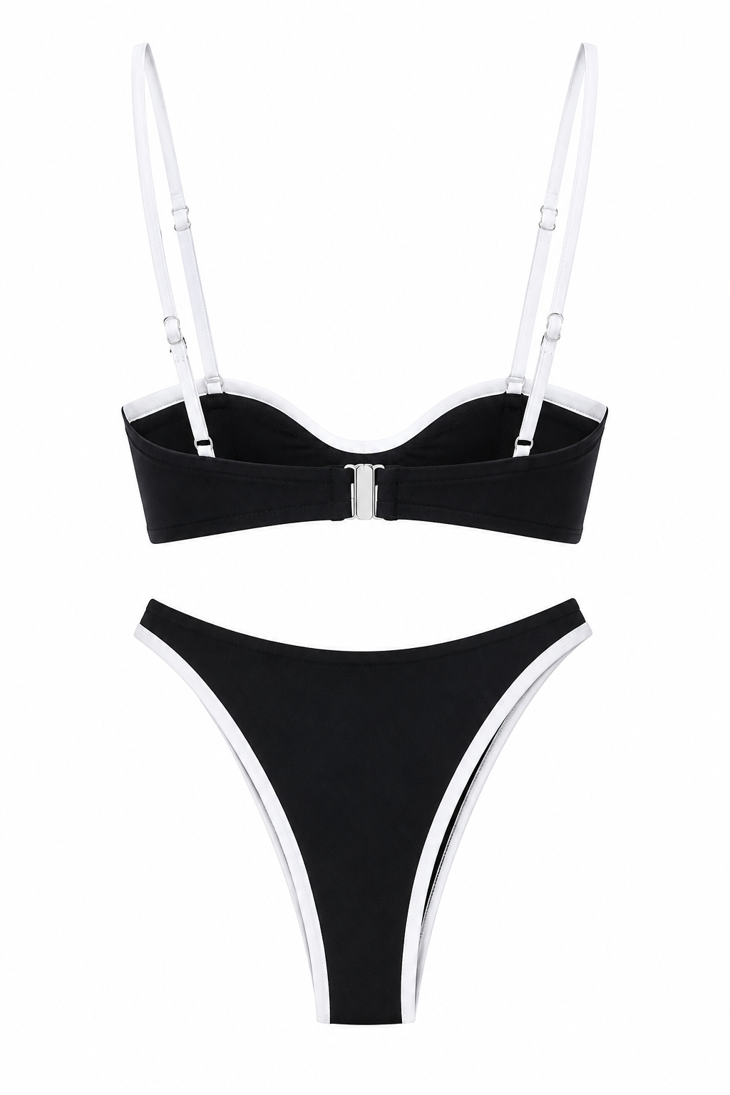 Black & White Underwire Contrast Bikini Set