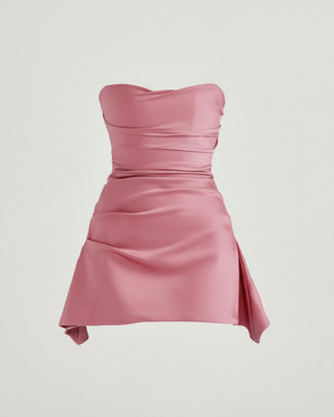 LUNA DRESS — Strapless Summer Mini