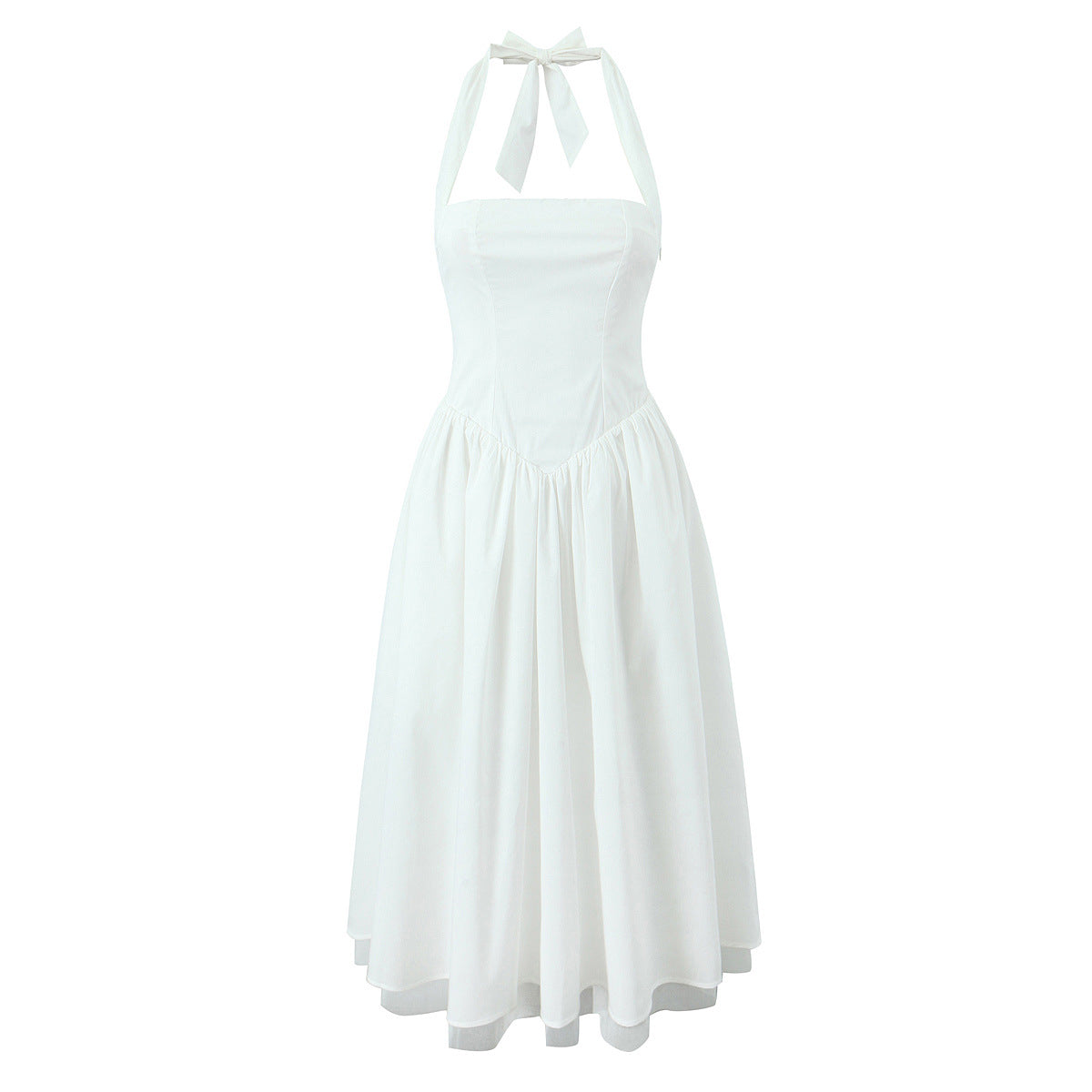AMOUR DRESS — Backless Mesh Midi Dress