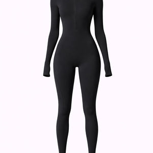 Winter Fleece-gefütterter Yoga-Overall Langarm Warm