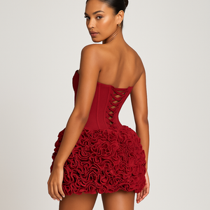 The Valencia Corset Strapless  Mini Dress