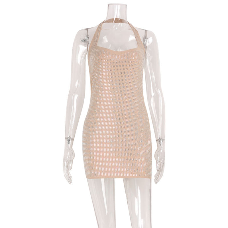 VESPER DRESS — Rhinestone Strappy Mini