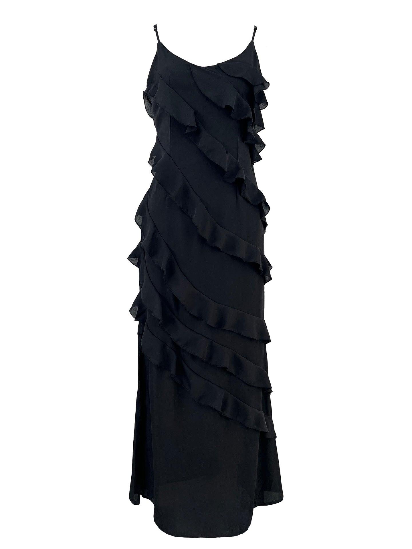 Solea Ruffle Chiffon Maxi Dress
