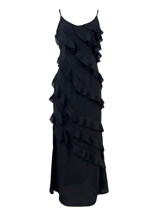 Solea Ruffle Chiffon Maxi Dress