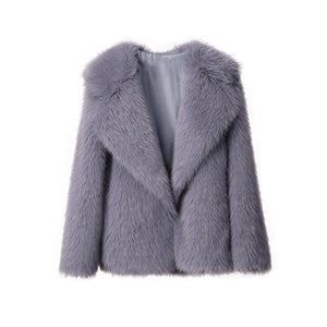 The Lapel Faux Fur Coat