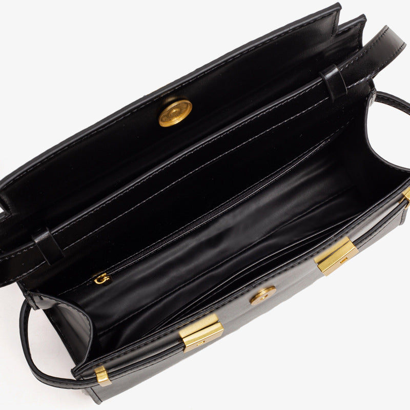 MARSEILLE BAG — Structured Shoulder Bag with Lock Hardware