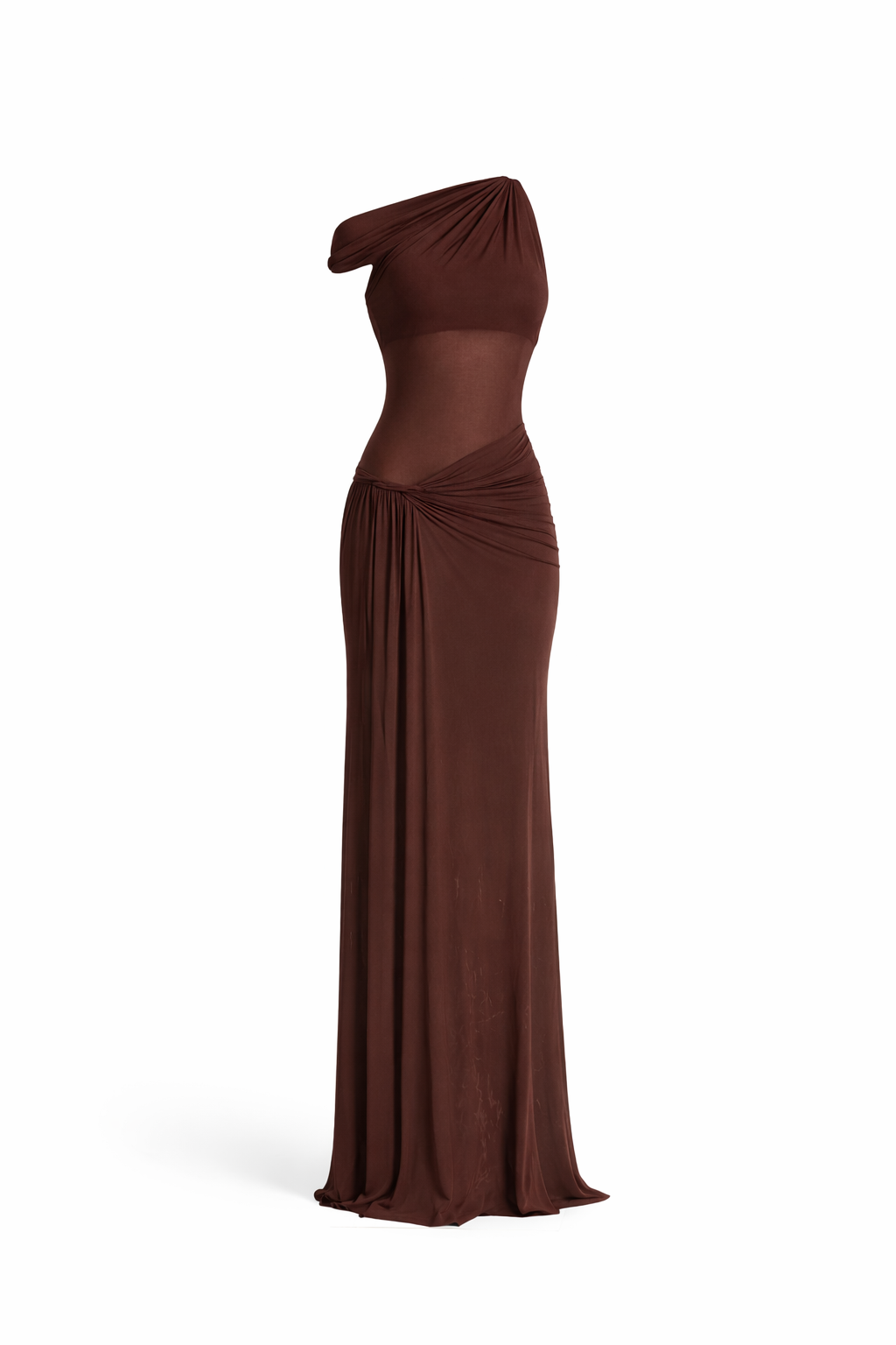 Sora Draped One-Shoulder Maxi Dress