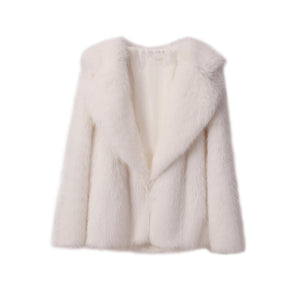 The Lapel Faux Fur Coat