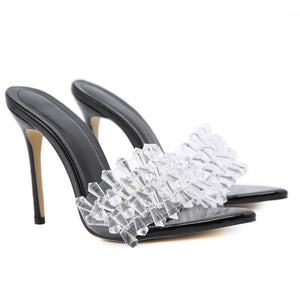 VIREA HEEL — Crystal Detail Stiletto Mule