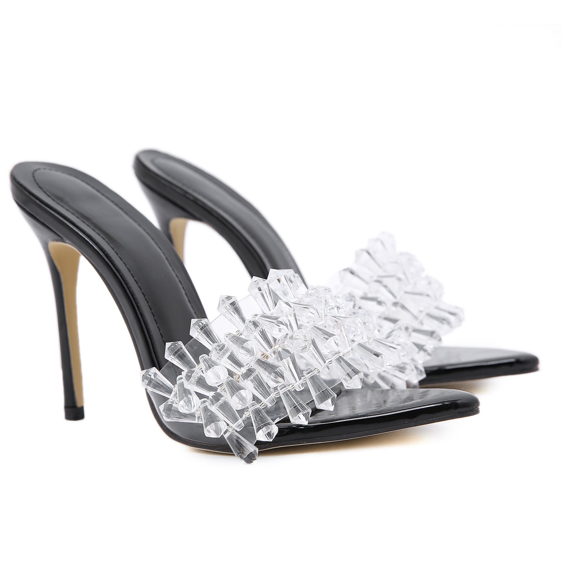 VIREA HEEL — Crystal Detail Stiletto Mule