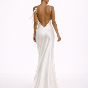 Elio Satin Backless Maxi Dress