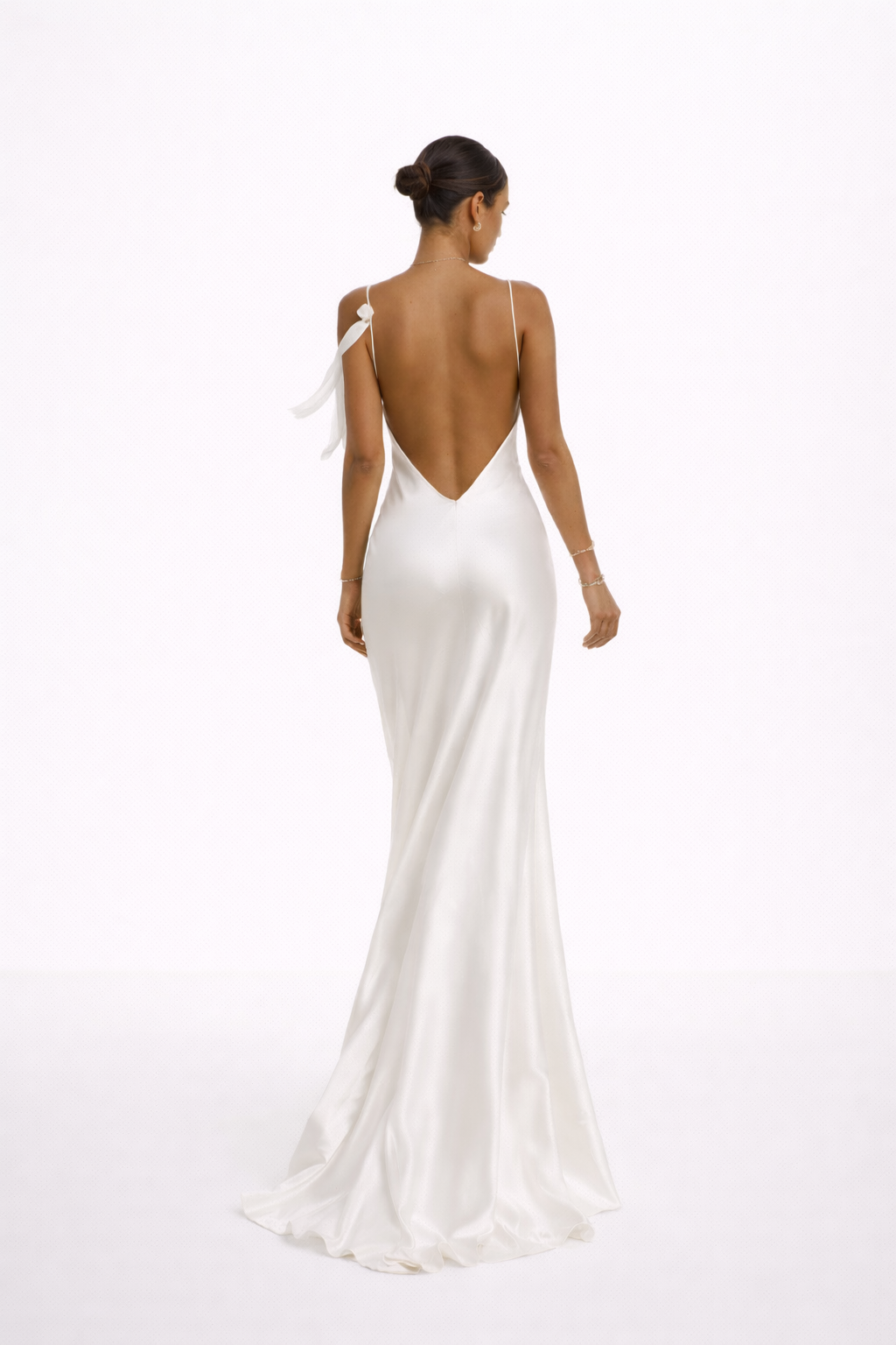 Elio Satin Backless Maxi Dress
