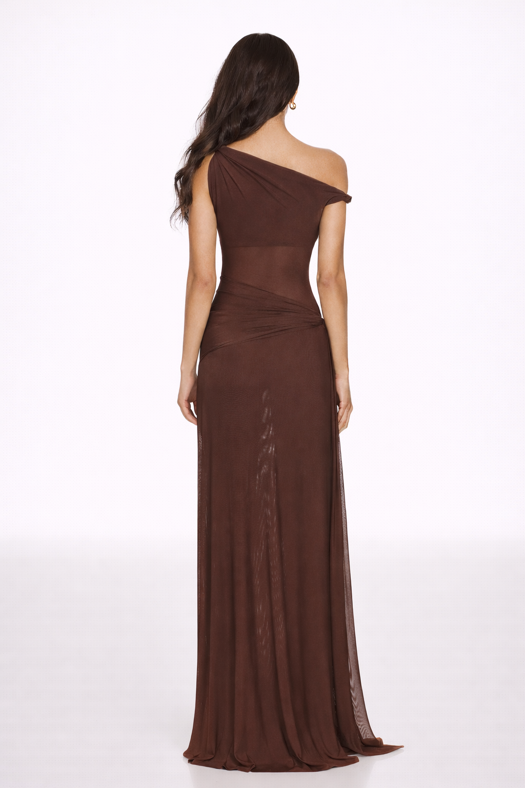 Sora Draped One-Shoulder Maxi Dress