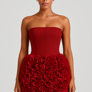 The Valencia Corset Strapless  Mini Dress