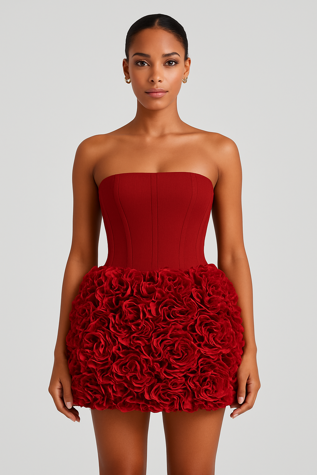 The Valencia Corset Strapless  Mini Dress