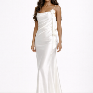 Elio Satin Backless Maxi Dress