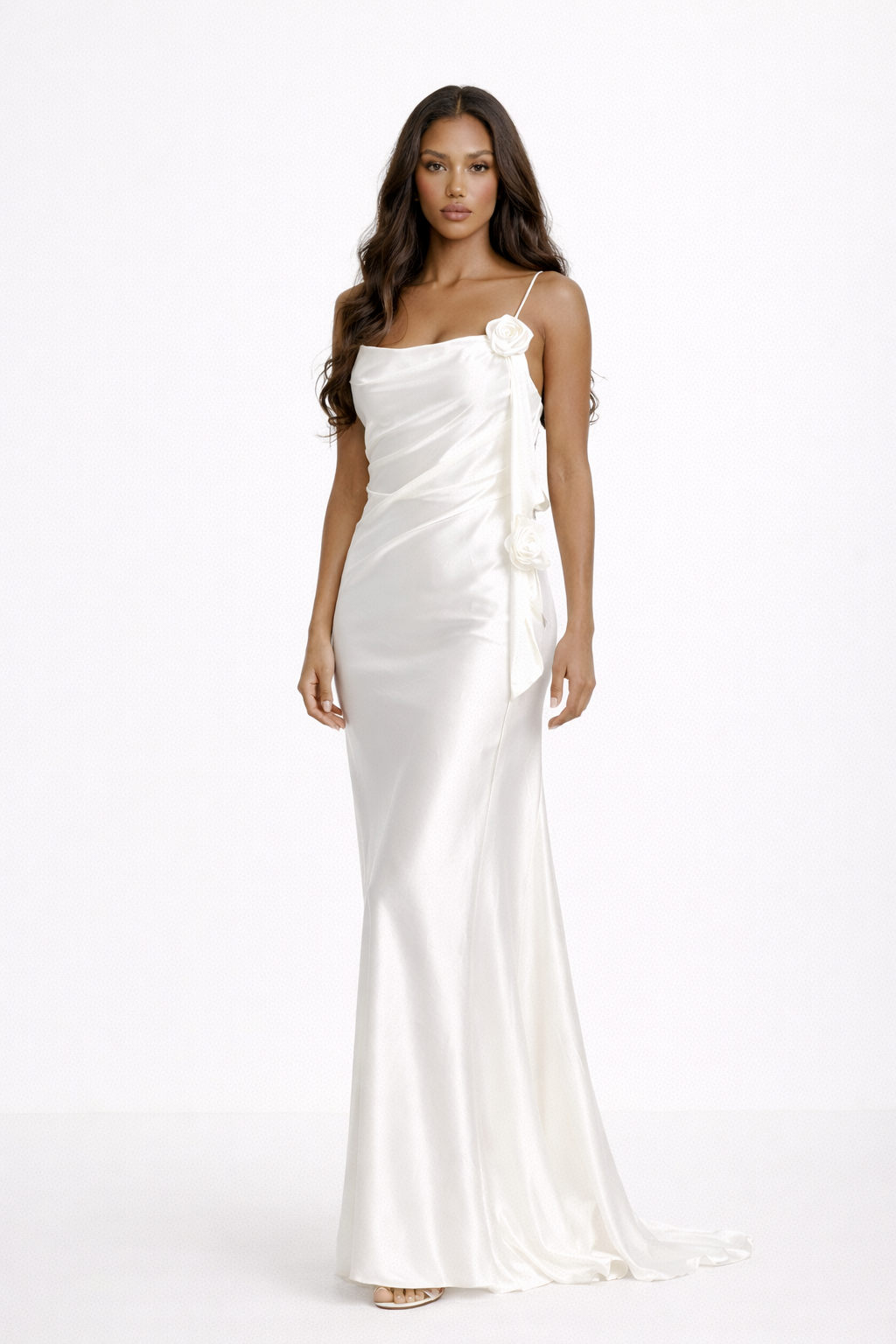 Elio Satin Backless Maxi Dress