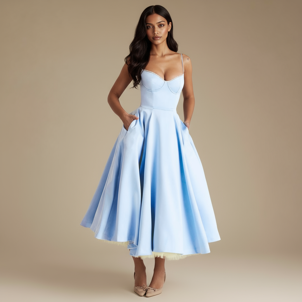 The Ella Sweetheart Midi Gown